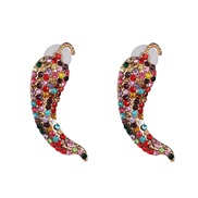 ( Color)UR creative fruits earrings fully-jewelled earring occidental style