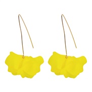 ( yellow) imitate flowers earrings  fashion creative petal earrings