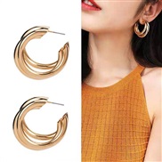 occidental style fashion  Metal concise temperament woman ear stud