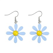 ( blue)temperament daisy  fresh flowers lovely ear stud woman brief earrings earring woman