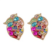 ( Color) occidental style personality exaggerating fruits ear stud