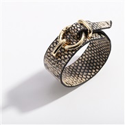 ( Gold)trend cortex bangle  snakeskin leopard velvet Imitation leather leather