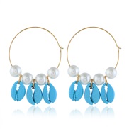 ( sky blue ) Shells earrings woman wind occidental style fashion arring Bohemia ear stud