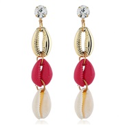 ( red)occidental style fashion Shells earrings woman natural Shells Bohemia summer day fashion Earring