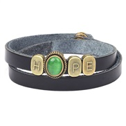 ( black)OP weave bracelet Alloy Word Opal