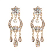(AB)UR ethnic style earrings high-end glass drop earring