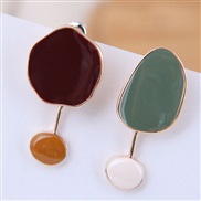 fine  Korean style fashion sweetOL  concise color personality asymmetry temperament ear stud