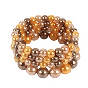 ( yellow) color imitate Pearl bracelet  multilayer beads all-Purpose fashion bracelet  newbangle