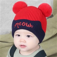( red)Baby hats Autumn and Winter man woman Double woolen  new knitting velvet warm