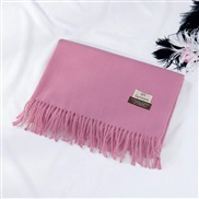 ( Rubber red) thick pure color scarf lady autumn Winter warm Korean style all-Purpose tassel imitate sheep velvet
