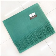 thick pure color scarf lady autumn Winter warm Korean style all-Purpose tassel imitate sheep velvet