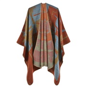 ( orange)lady scarf shawl creative fashion imitate sheep velvet Jacquard slit thick big warm shawl