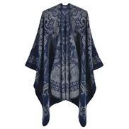 ( frame  Eye  Navy blue)Autumn and Winter fashion shawl occidental style imitate sheep velvet slit thick warm shawl