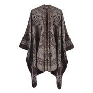 ( frame  Eye Coffee )Autumn and Winter fashion shawl occidental style imitate sheep velvet slit thick warm shawl
