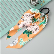 ( yellow)occidental style spring rope color print pattern Cloth belt head rope Bohemia belt