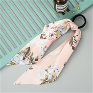 ( Pink)occidental style spring rope color print pattern Cloth belt head rope Bohemia belt