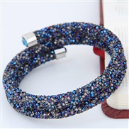 occidental style fashion concise all-Purpose bright Double layer personality temperament bangle