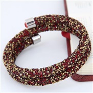 occidental style fashion concise all-Purpose bright Double layer personality temperament bangle