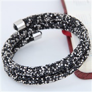 occidental style fashion concise all-Purpose bright Double layer personality temperament bangle