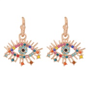 ( Color) occidental style arring temperament exaggerating personality eyes ear stud Alloy fully-jewelled earrings