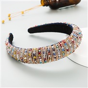 ( Color) occidental style eadband brief width pure handmade crystal temperament eadband Korea