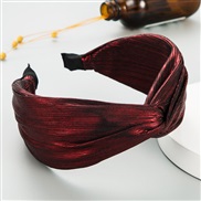 ( red) Headband Korea high-end Cloth surface pure color Headband Korean style