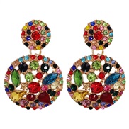 ( Color) occidental style arring fashion temperament personality all-Purpose hollow ear stud Alloy diamond earrings