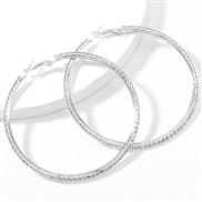 ( Silver)super claw chain series exaggerating Alloy diamond row Rhinestone circle occidental style earrings womanearring
