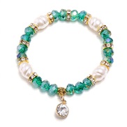 ( green)fashion  lady all-Purpose  brief temperament diamond beads crystal bracelet samll gift
