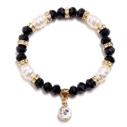 ( black)fashion  lady all-Purpose  brief temperament diamond beads crystal bracelet samll gift