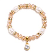 (Ligh  yellow)fashion  lady all-Purpose  brief temperament diamond beads crystal bracelet samll gift