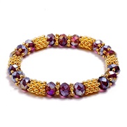 (purple) brief all-Purpose beads lady crystal bracelet multicolor elasticity student