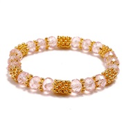 ( Pink) brief all-Purpose beads lady crystal bracelet multicolor elasticity student