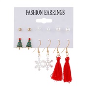 (H)christmas fashion all-Purpose ear stud earrings set  occidental style Santa Claus tree earrings arring