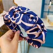 ( blue)Korean style Headband brief Cloth Word Headband all-Purpose Ladies width