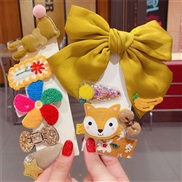 (   yellowSuit )U woman head Korea set children hair clip