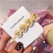 (/)occidental style same style gold Word womanins retro palace hair clip