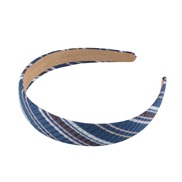 ( Dark blue)Korean styleins color woolen eadband width knitting Stripe eadband brief all-Purpose head