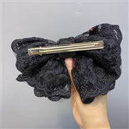 ( black Duckbill clip)Korean style lace bow hair clip summer woman