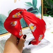 ( red)Korean style fashion daisy fashion Cloth Korea width fresh summer eadband woman