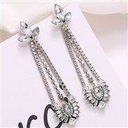 occidental style fashion Metal concise flash diamond personality temperament ear stud