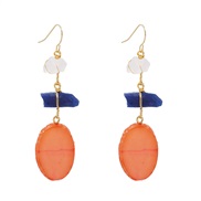 ( orange)Street Snap fashion occidental style resin earrings  ear stud arring