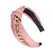 ( Pink)Korean styleins chain cortex eadband width fashion woman eadband lady head