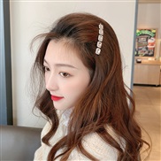 ( red)Korea temperament all-Purpose hair clip woman head With diamond Word