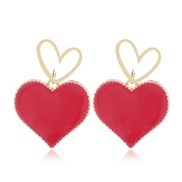 occidental style trend  concise all-Purpose color love personality temperament ear stud