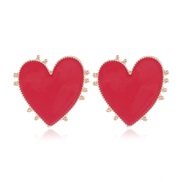 occidental style fashion  Metal color love exaggerating temperament ear stud