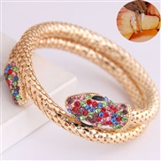 occidental style Metal trend wind Metal snake personality exaggerating bangle