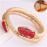 occidental style Metal trend wind Metal snake personality exaggerating bangle