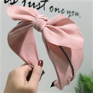 Korean style bow creative high-end Korea Rhinestone eadband width Cloth eadband woman