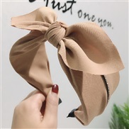 Korean style bow creative high-end Korea Rhinestone eadband width Cloth eadband woman